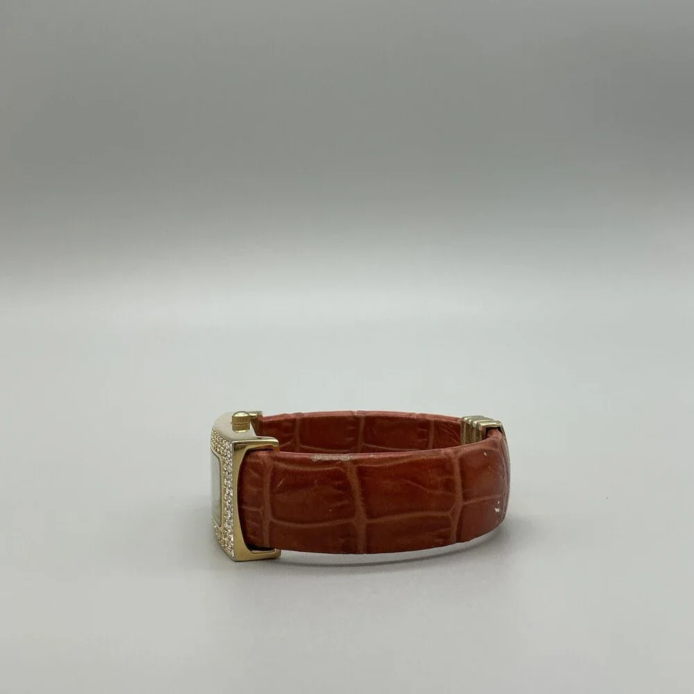 Adrienne Womens Watch 20mm Champagne Dial Brown Bangle Crystals New Battery
